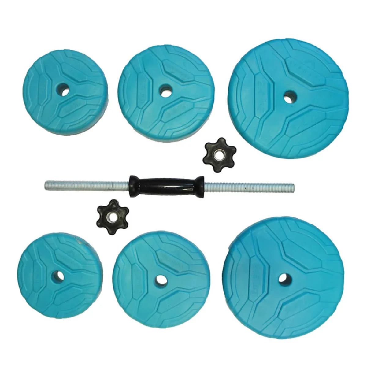 دمبل گرد رادیس فیت مدل DVP-7Mix One Handle وزن 7 کیلوگرم بسته یک عددی — قطعهها، فیروزهای
