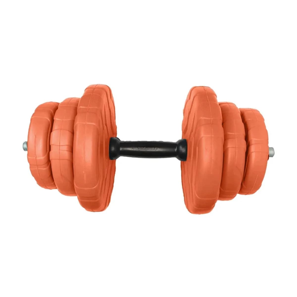 دمبل گرد رادیس فیت مدل DVP-7Mix One Handle وزن 7 کیلوگرم بسته یک عددی — نمای کنار، نارنجی