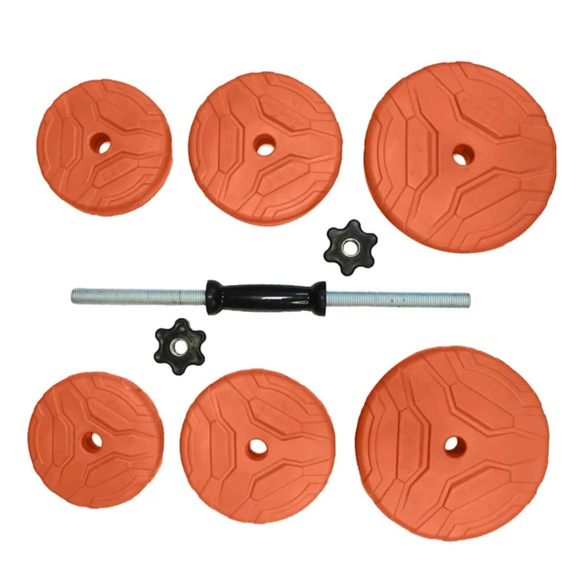 دمبل گرد رادیس فیت مدل DVP-7Mix One Handle وزن 7 کیلوگرم بسته یک عددی — قطعهها، نارنجی