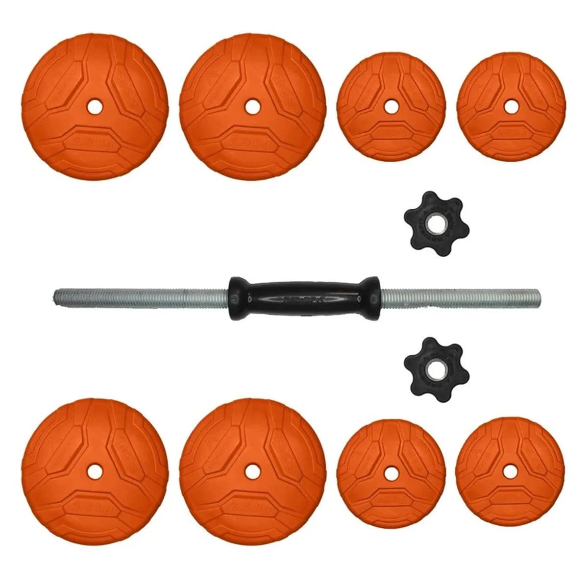 دمبل گرد قابل تنظیم 16 کیلوگرم رادیس فیت مدل DVP16-Mix1-one handle بسته یک عددی — قطعهها، نارنجی
