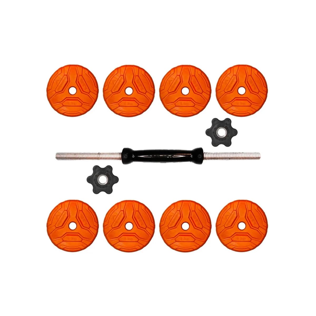 دمبل گرد قابل تنظیم 8 کیلوگرم رادیس فیت مدل DVP8-1000 One Handle بسته یک عددی — قطعهها، نارنجی