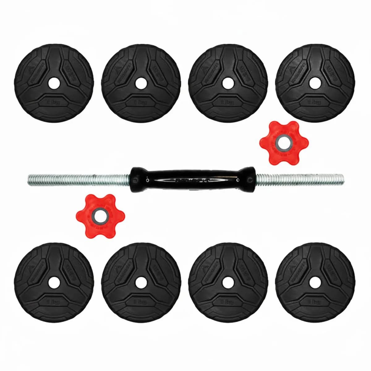 دمبل گرد قابل تنظیم 8 کیلوگرم رادیس فیت مدل DVP8-1000 One Handle بسته یک عددی — قطعهها، مشکی